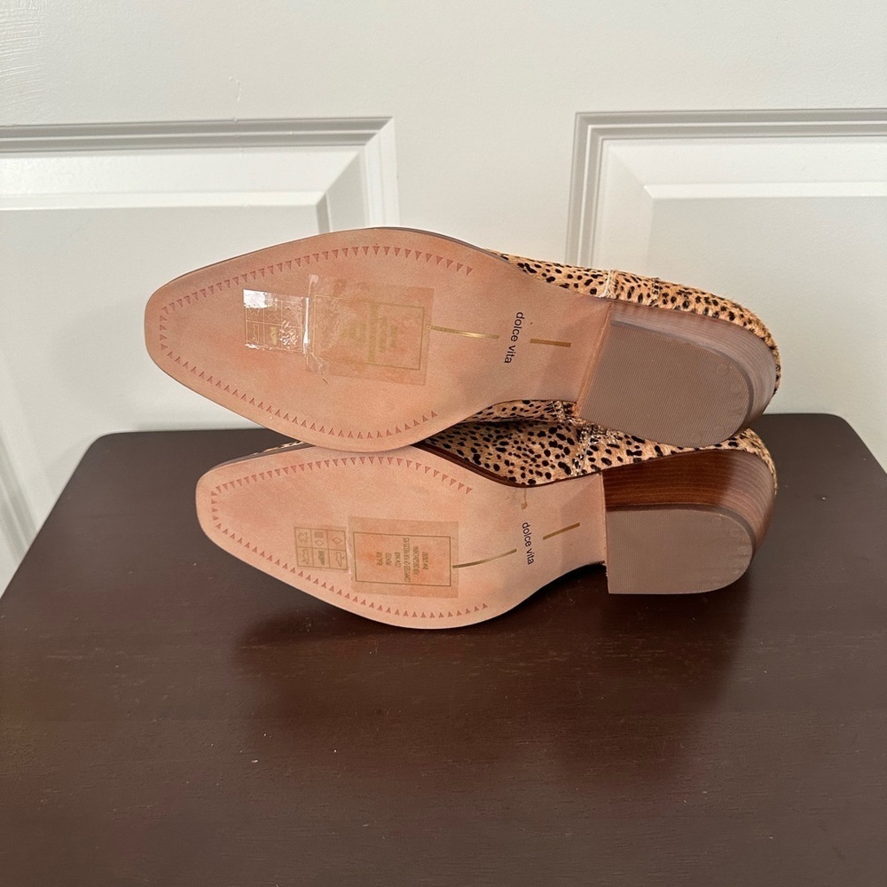 Dolce Vita Silma Bootie Leopard Calf Hair Size 9 - Picture 6 of 12